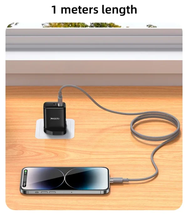 کابل USB به تایپ سی یسیدو مدل CA173 فست شارژ 18 وات - Image 5