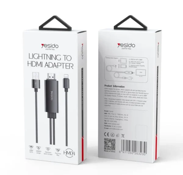 کابل تبدیل لایتنینگ به HDMI یسیدو مدل HM04 - Image 2