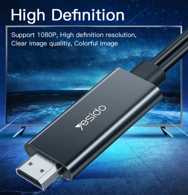 کابل تبدیل لایتنینگ به HDMI یسیدو مدل HM04 - Image 5