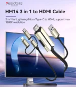 کابل HDMI سه سر یسیدو مدل HM14 - Image 3