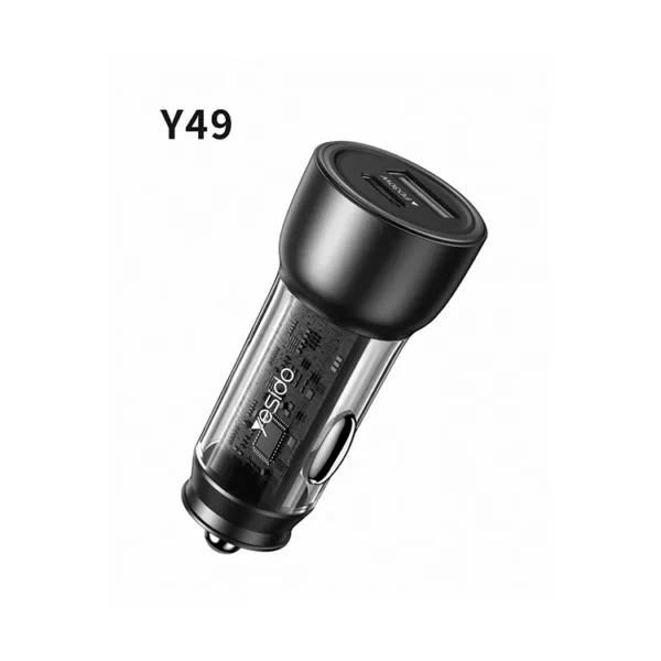 شارژر فندکی ماشین یسیدو مدل Y49 فست شارژ 33 وات