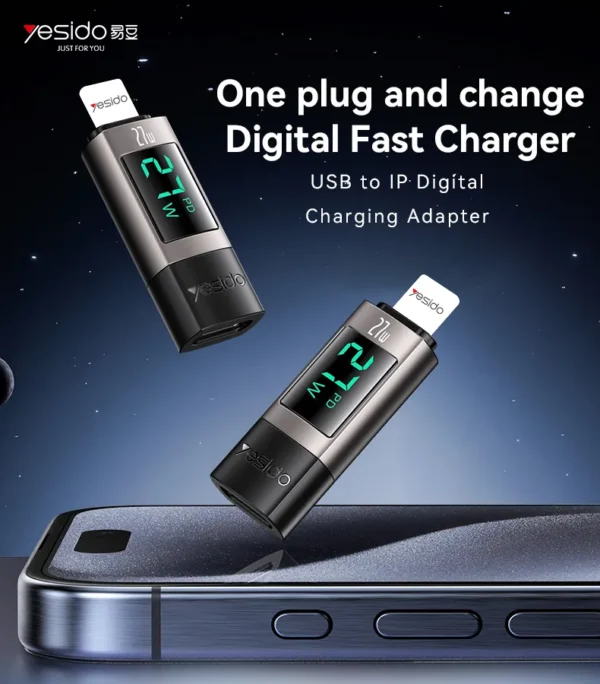 مبدل تایپ سی به لایتنینگ یسیدو مدل GS25 - Image 3