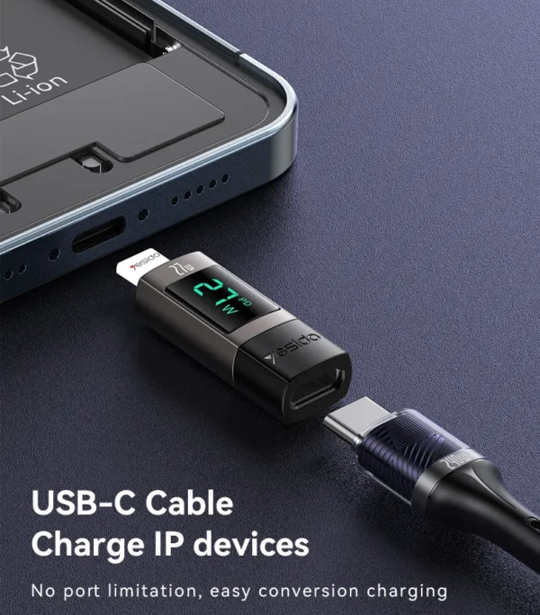 مبدل تایپ سی به لایتنینگ یسیدو مدل GS25 - Image 5