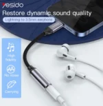 مبدل لایتنینگ به جک 3.5 میلی متری یسیدو مدل YAU21 - Image 3