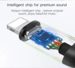 مبدل لایتنینگ به جک 3.5 میلی متری یسیدو مدل YAU21 - Image 5