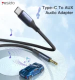 کابل تبدیل تایپ سی به AUX یسیدو مدل YAU36 - Image 3
